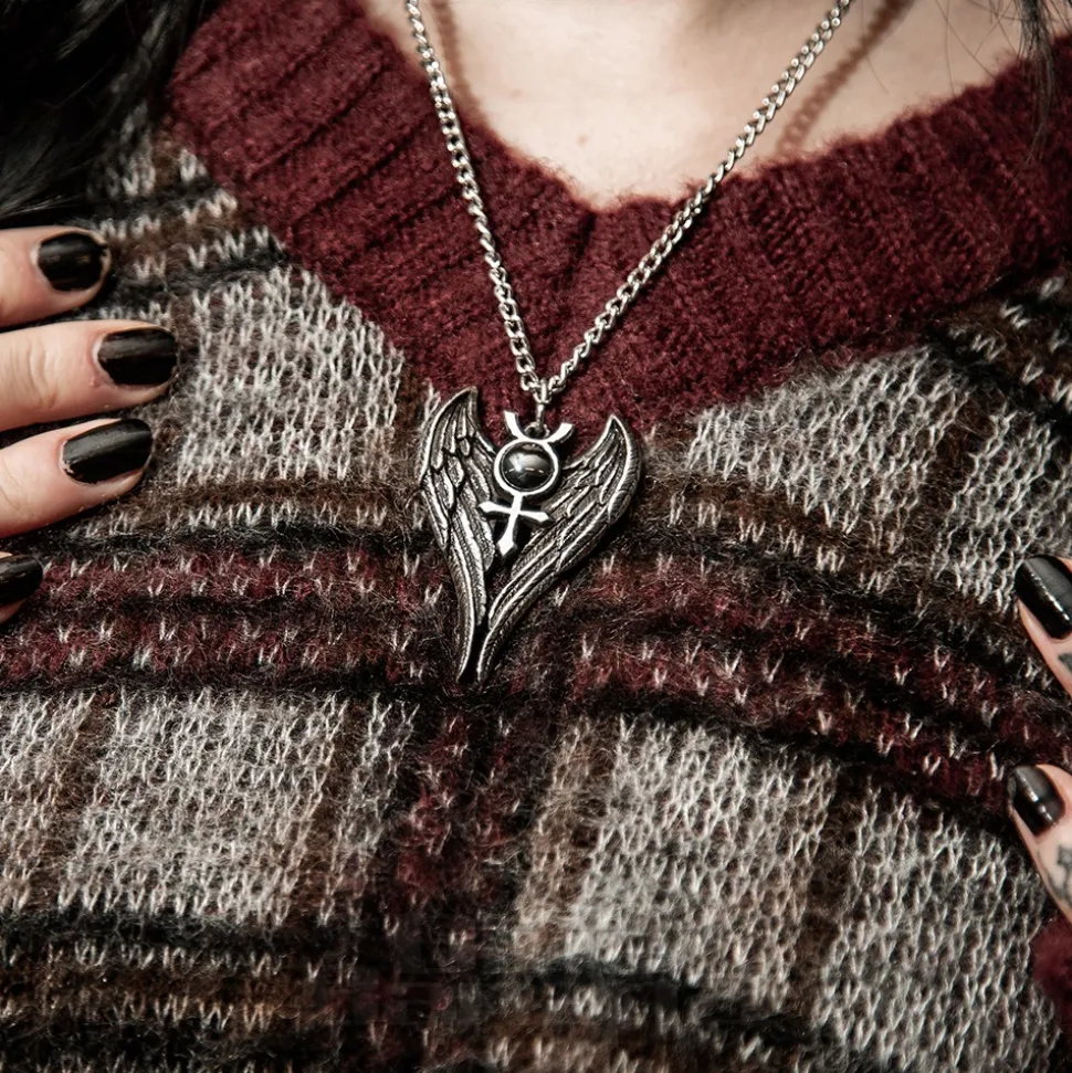 Alchemy Gothic Angel Of Mercury Necklace (Silver)