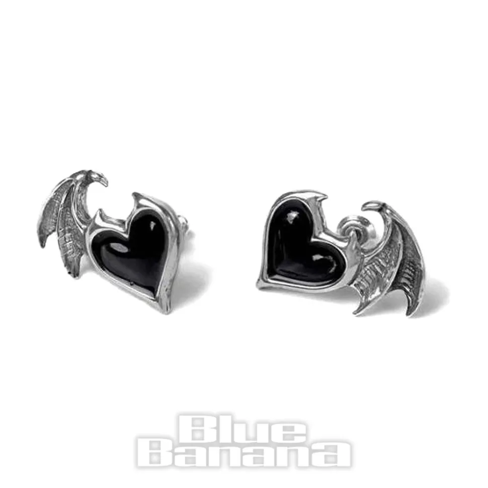 Alchemy Gothic Blacksoul Earrings (Pewter)