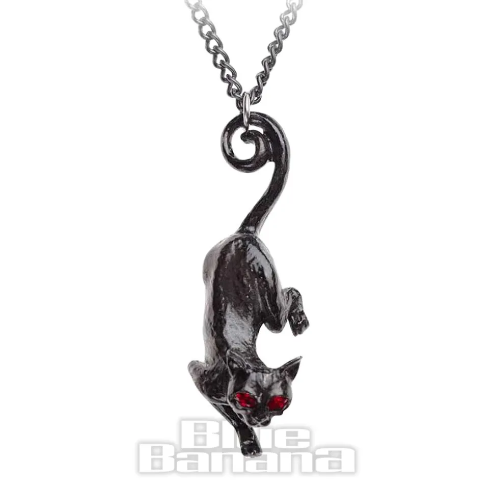 Alchemy Gothic Cat Sith Pendant (Black)