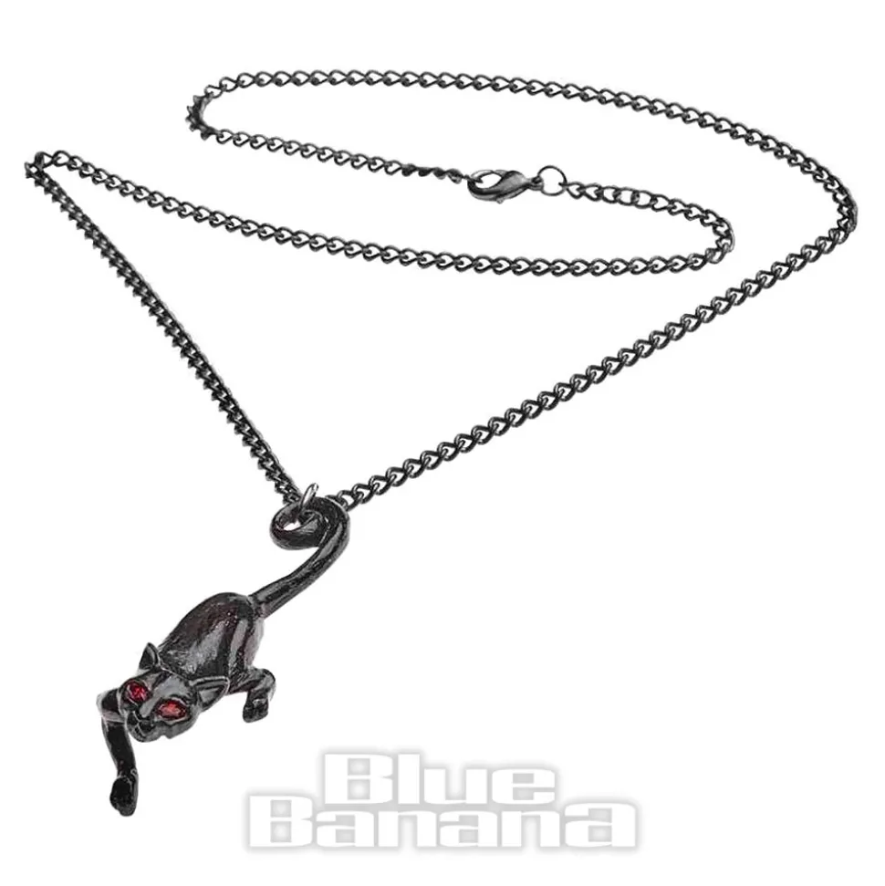 Alchemy Gothic Cat Sith Pendant (Black)
