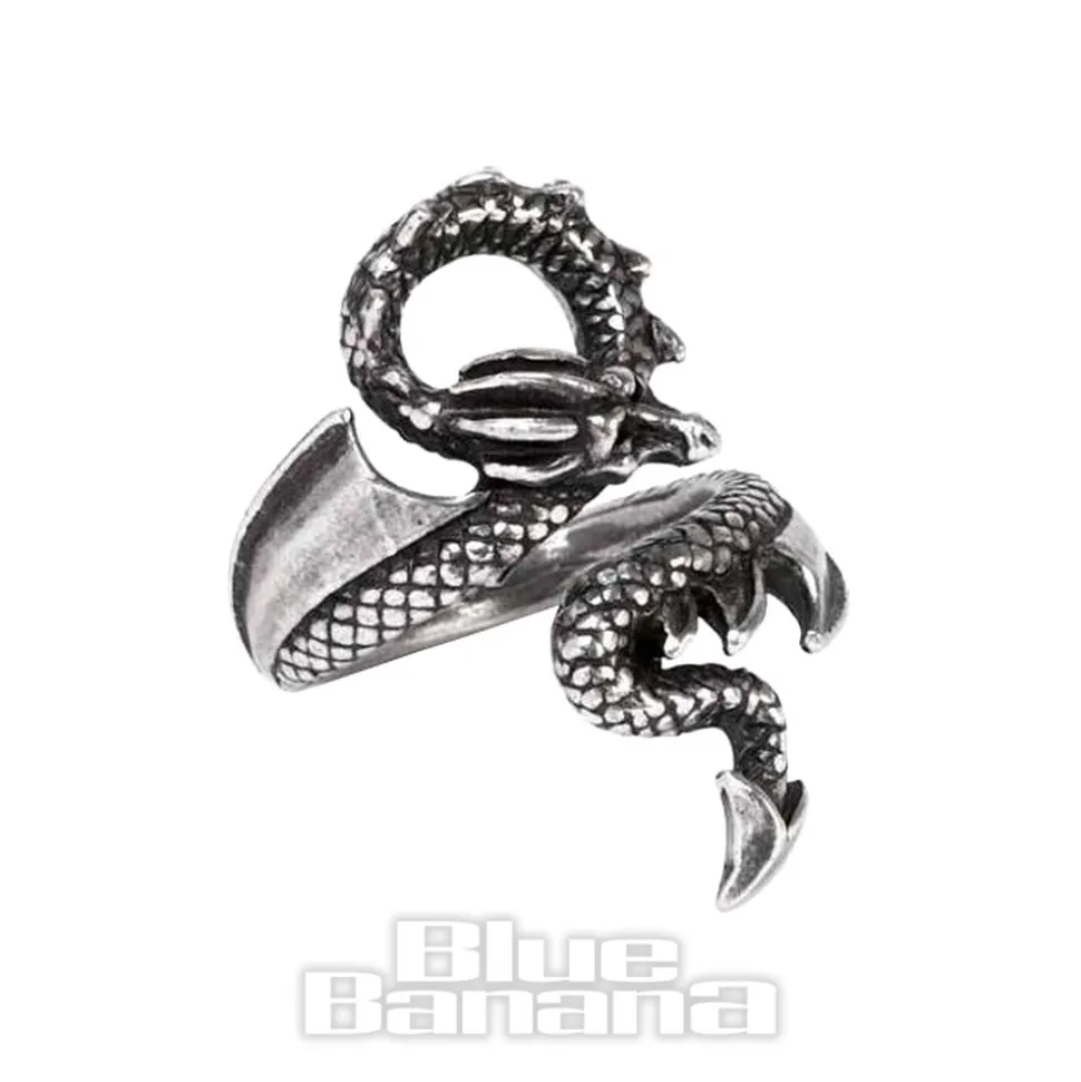 Alchemy Gothic Dragon Lure Ring (Pewter)