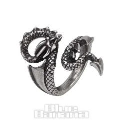 Alchemy Gothic Dragon Lure Ring (Pewter)