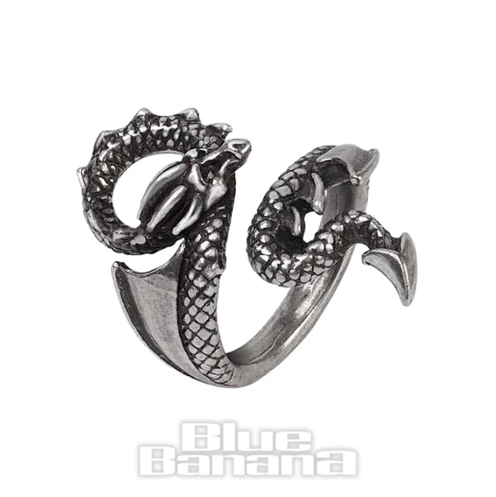 Alchemy Gothic Dragon Lure Ring (Pewter)