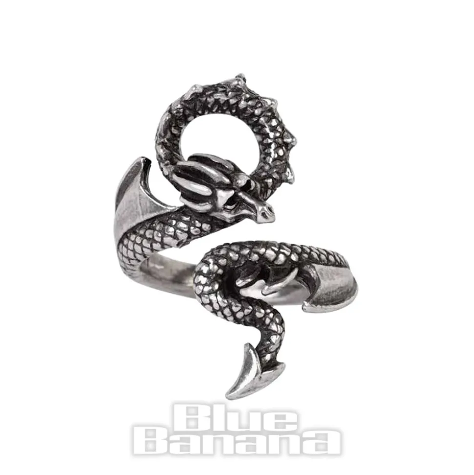 Alchemy Gothic Dragon Lure Ring (Pewter)