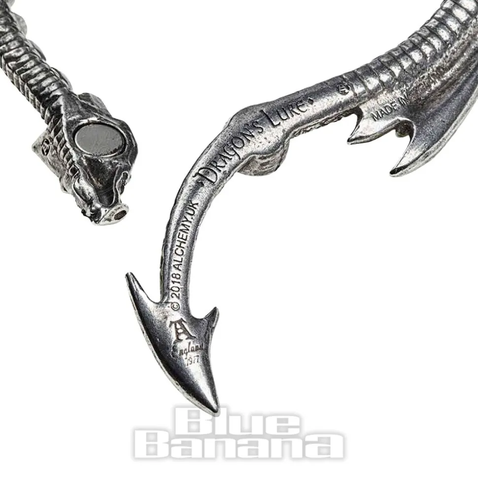 Alchemy Gothic Dragon's Lure Necklace (Silver)