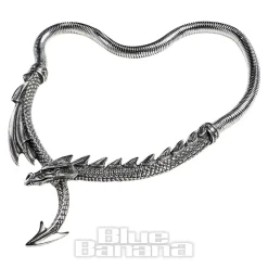 Alchemy Gothic Dragon's Lure Necklace (Silver)