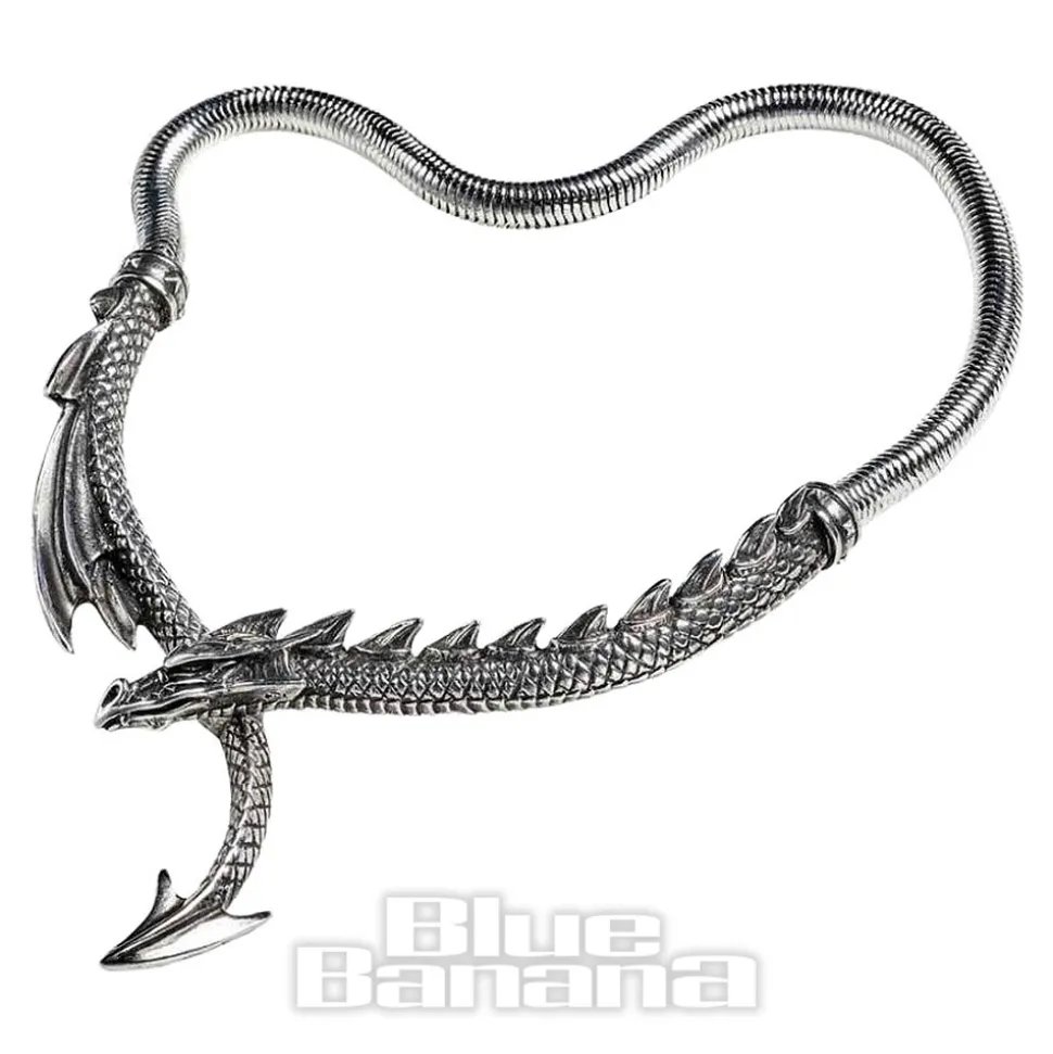 Alchemy Gothic Dragon's Lure Necklace (Silver)