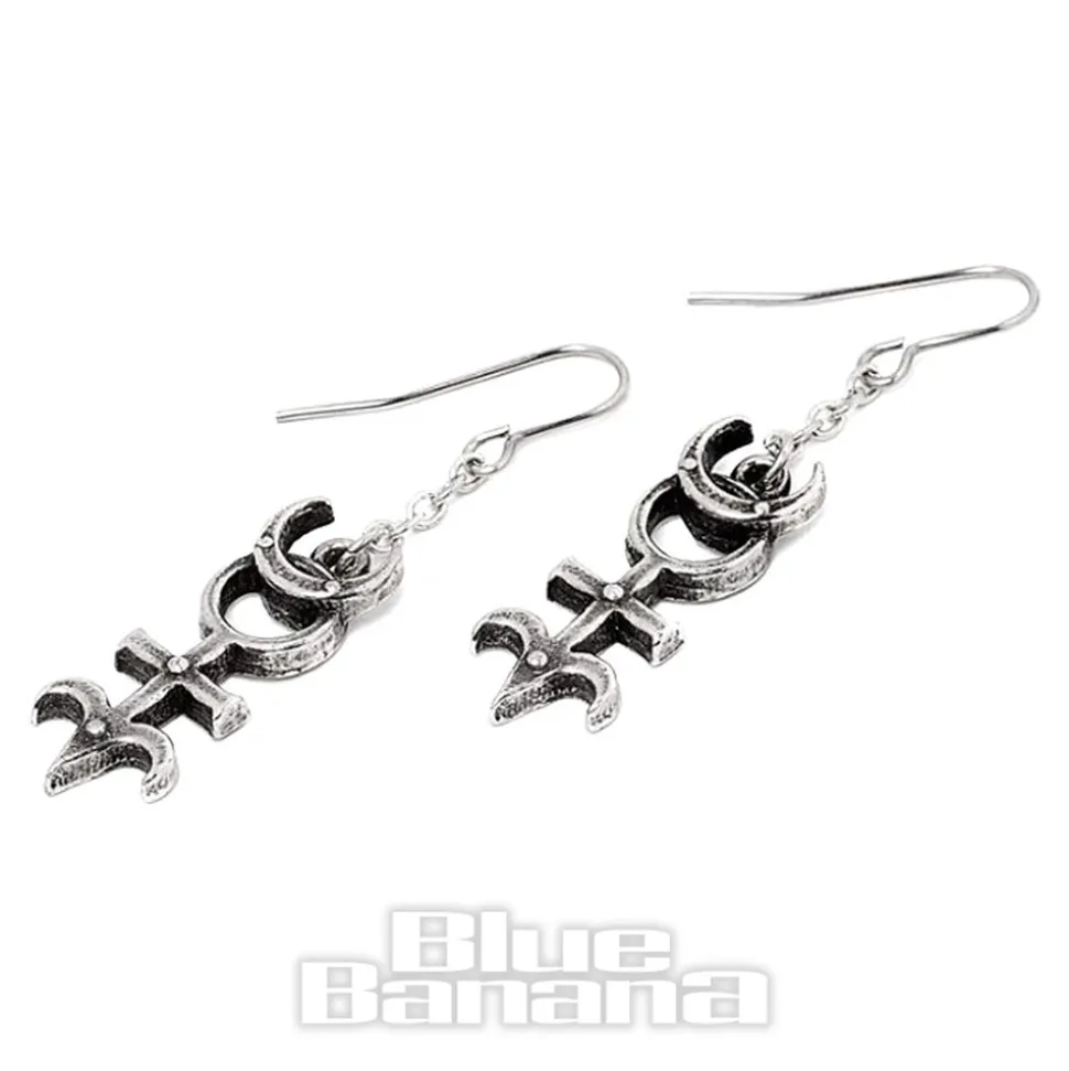 Alchemy Gothic Dr Dee'S Monad Earrings (Silver)