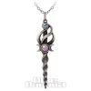 Alchemy Gothic Lunacorn Wand Necklace (Silver)