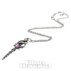 Alchemy Gothic Lunacorn Wand Necklace (Silver)