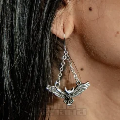 Alchemy Gothic Noctis Athena Earrings (Silver)