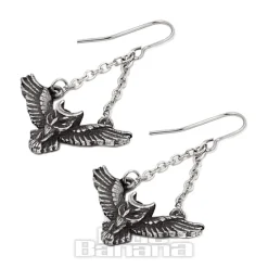 Alchemy Gothic Noctis Athena Earrings (Silver)