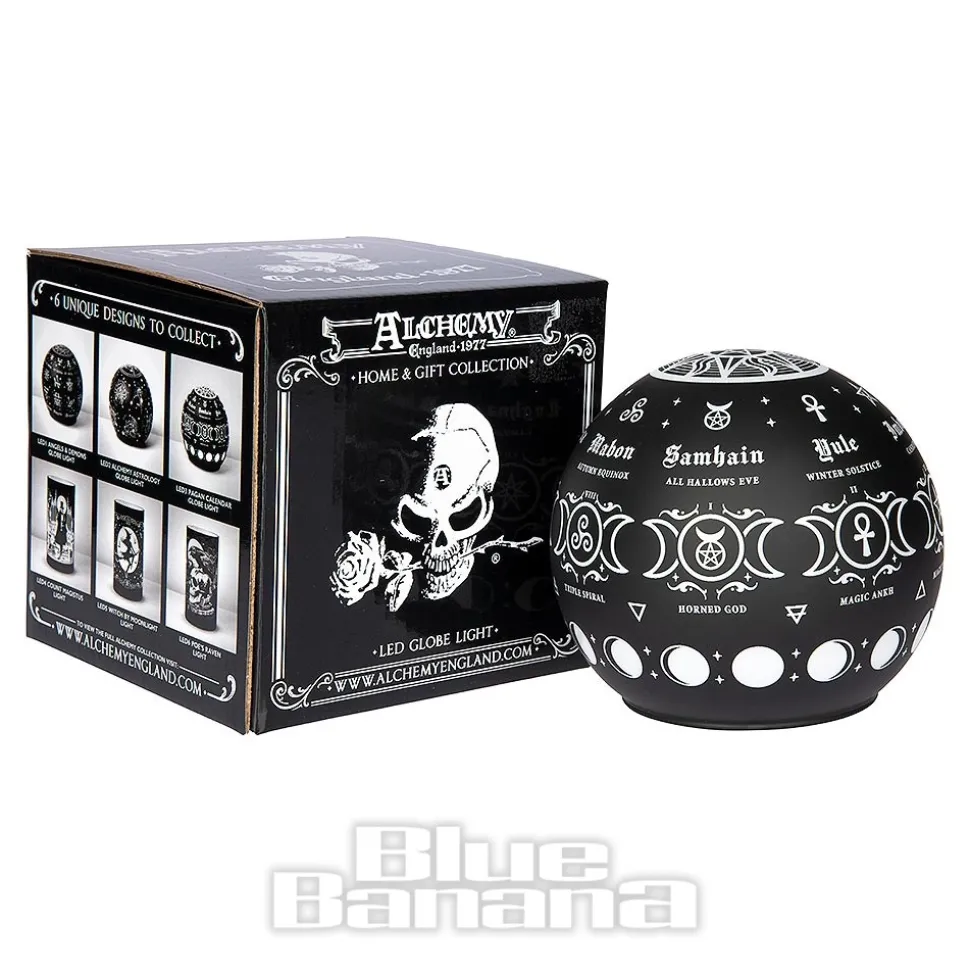 Alchemy Gothic Pagan Calendar Globe Light (Black)