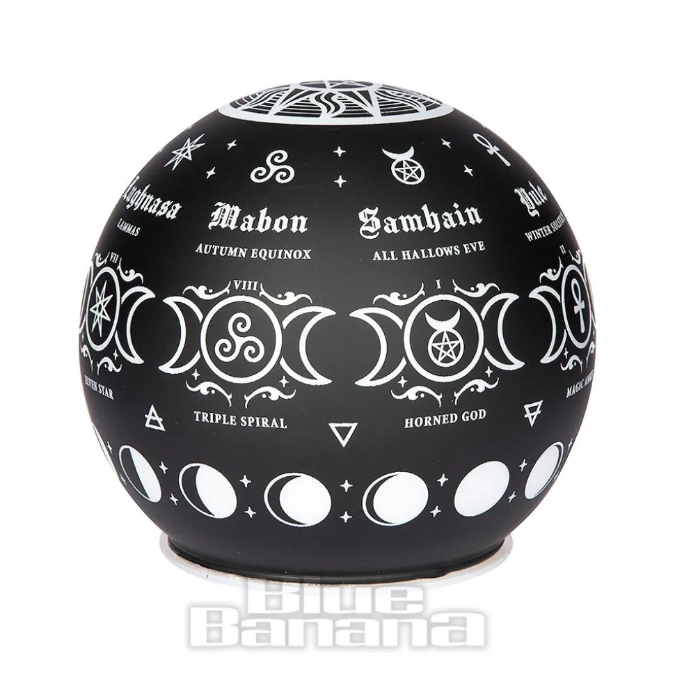 Alchemy Gothic Pagan Calendar Globe Light (Black)