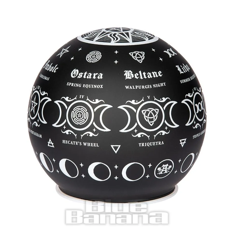 Alchemy Gothic Pagan Calendar Globe Light (Black)