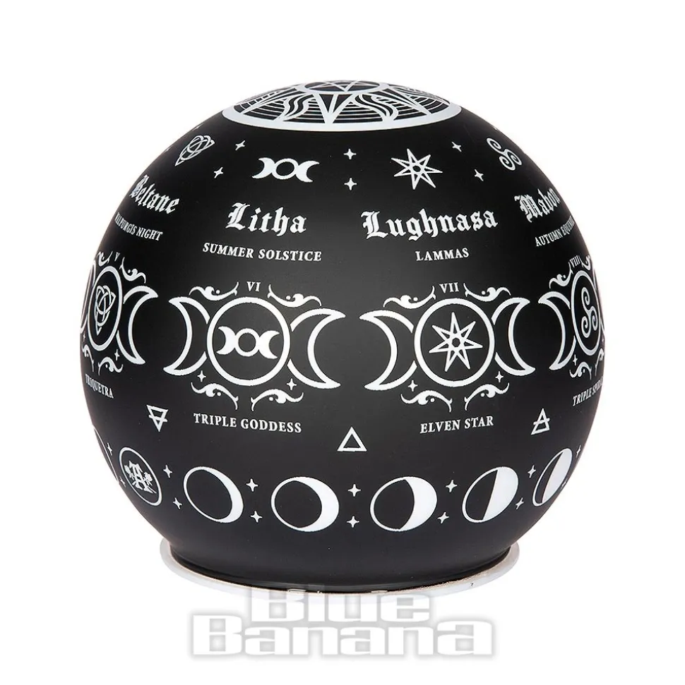Alchemy Gothic Pagan Calendar Globe Light (Black)