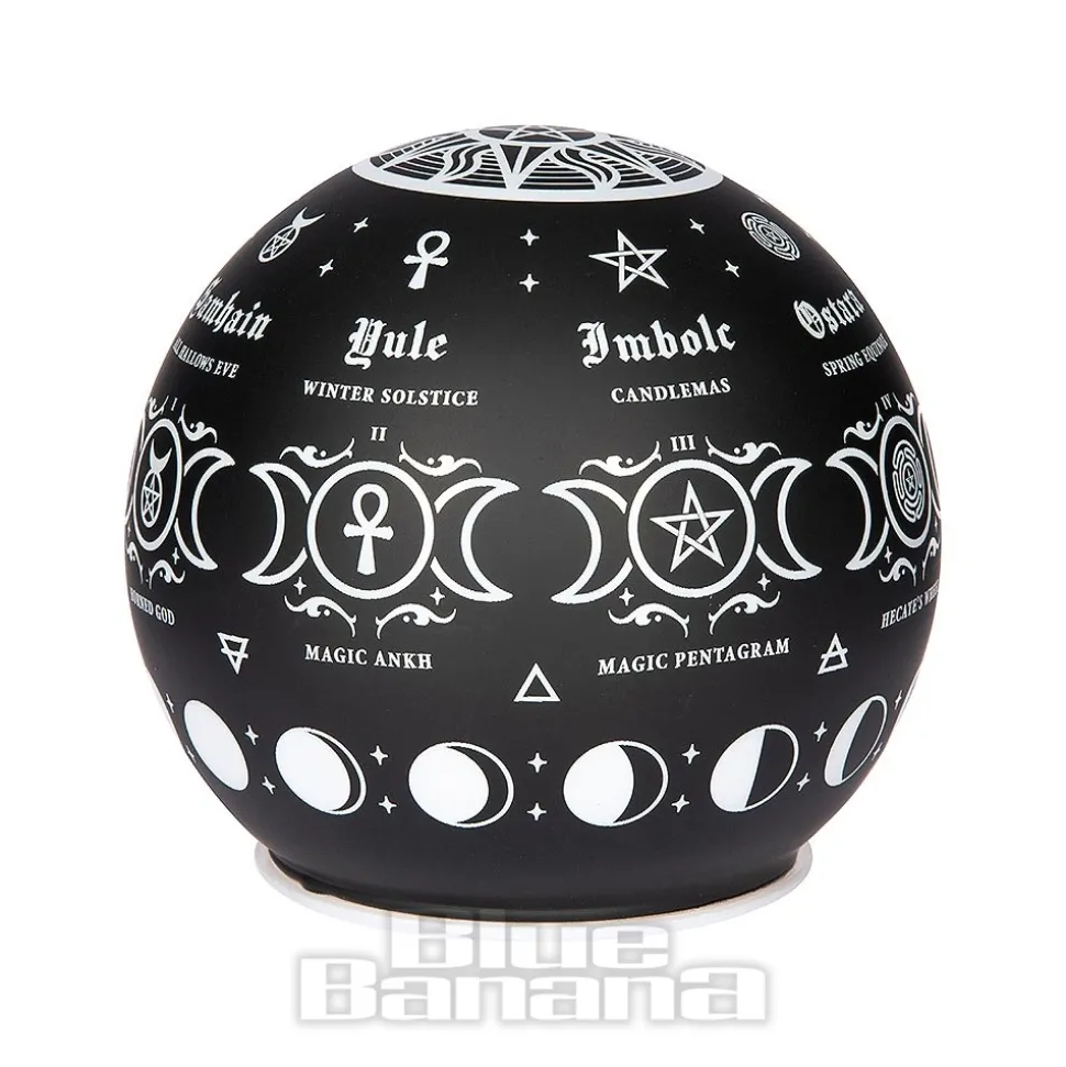 Alchemy Gothic Pagan Calendar Globe Light (Black)