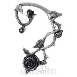 Alchemy Gothic Wild Rose Earring (Black/Silver)