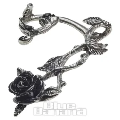 Alchemy Gothic Wild Rose Earring (Black/Silver)