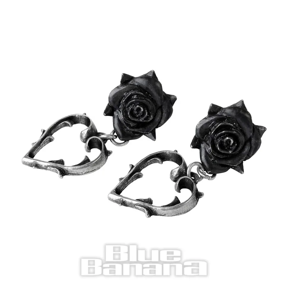 Alchemy Gothic Wounded Love Earrings (Pewter)
