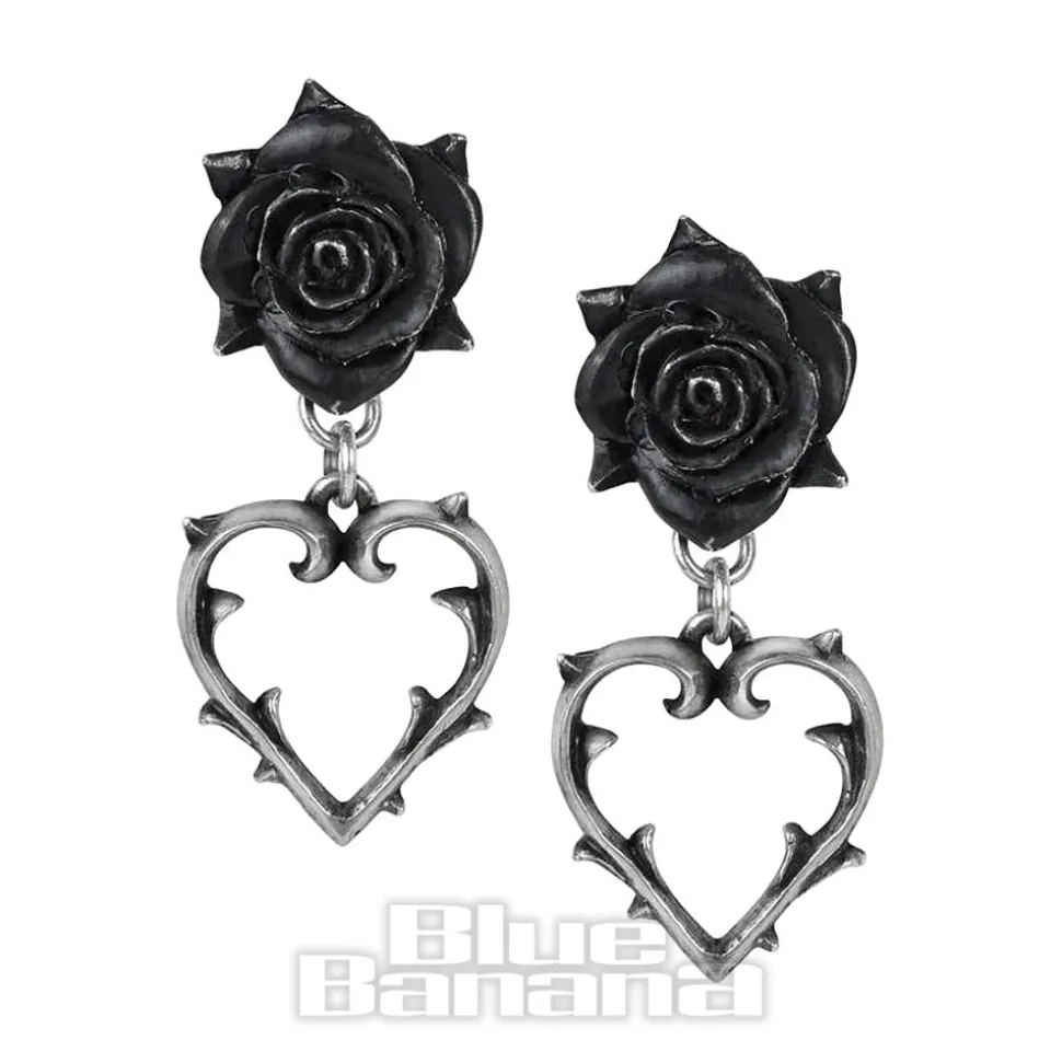 Alchemy Gothic Wounded Love Earrings (Pewter)