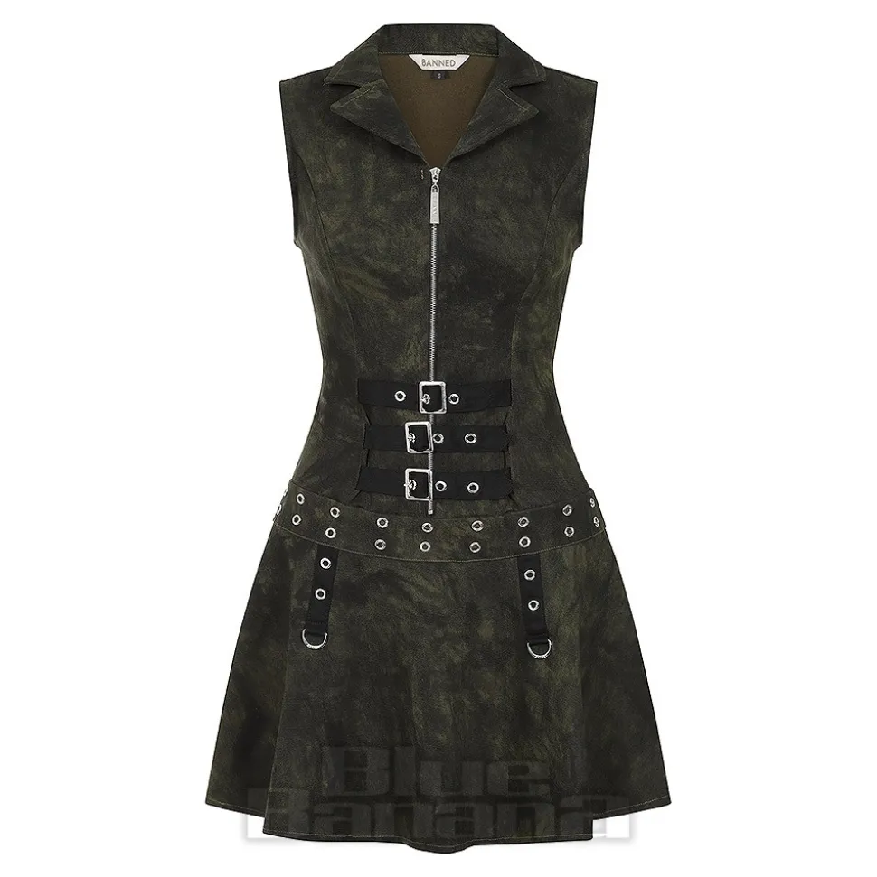 Banned Astrid Dress (Army Green)