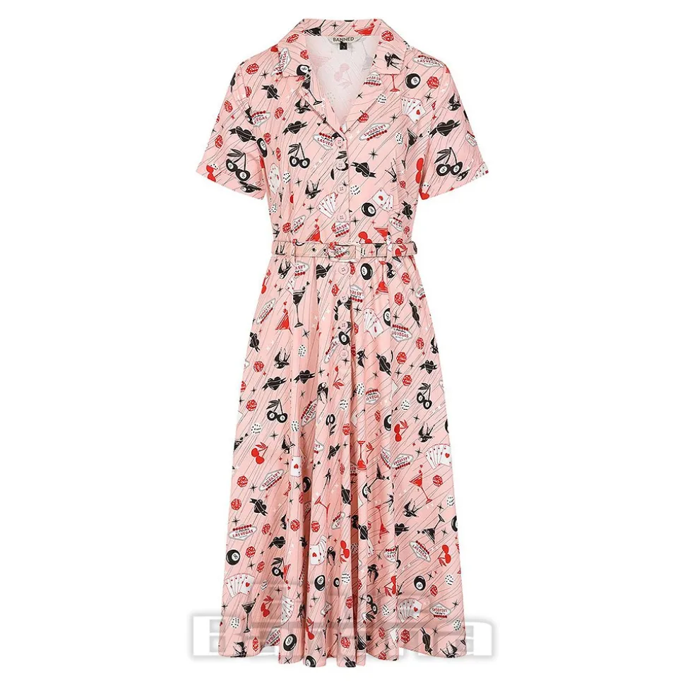 Banned Bella Viva Las Vegas Dress (Pink)