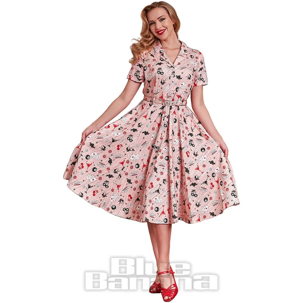 Banned Bella Viva Las Vegas Dress (Pink)