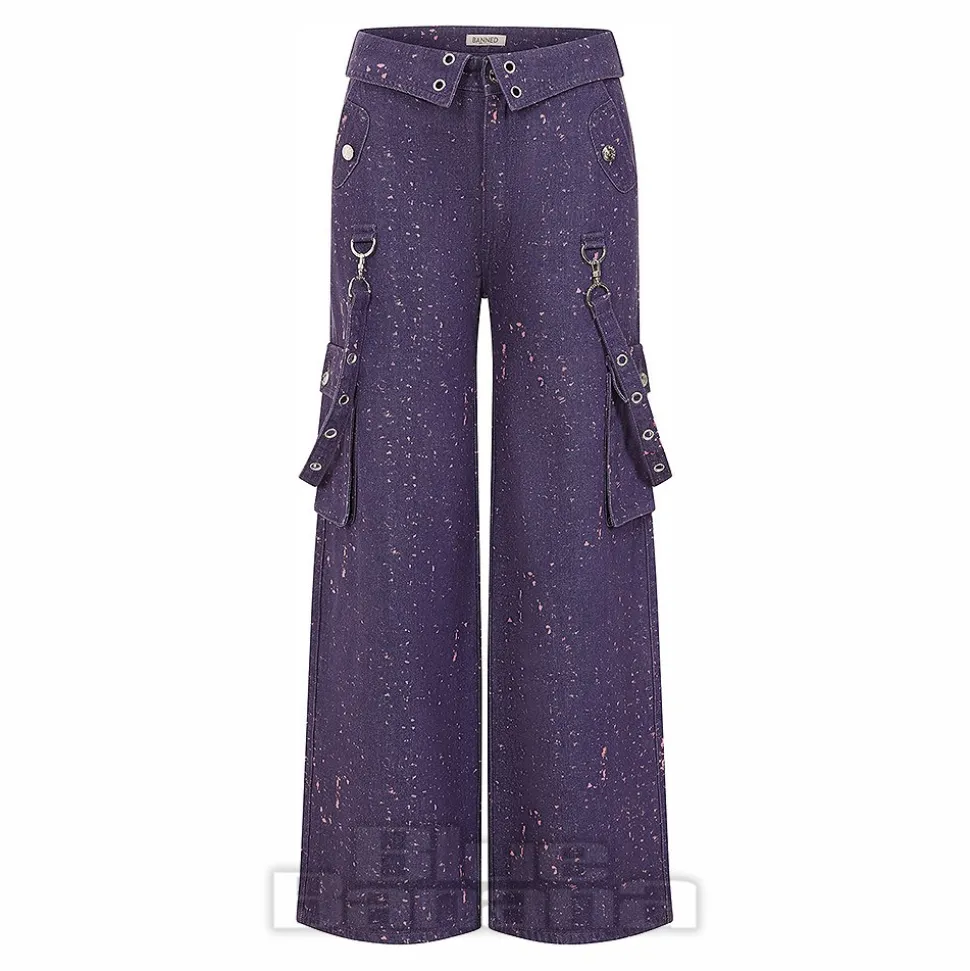 Banned Candy Strap Trousers (Purple)