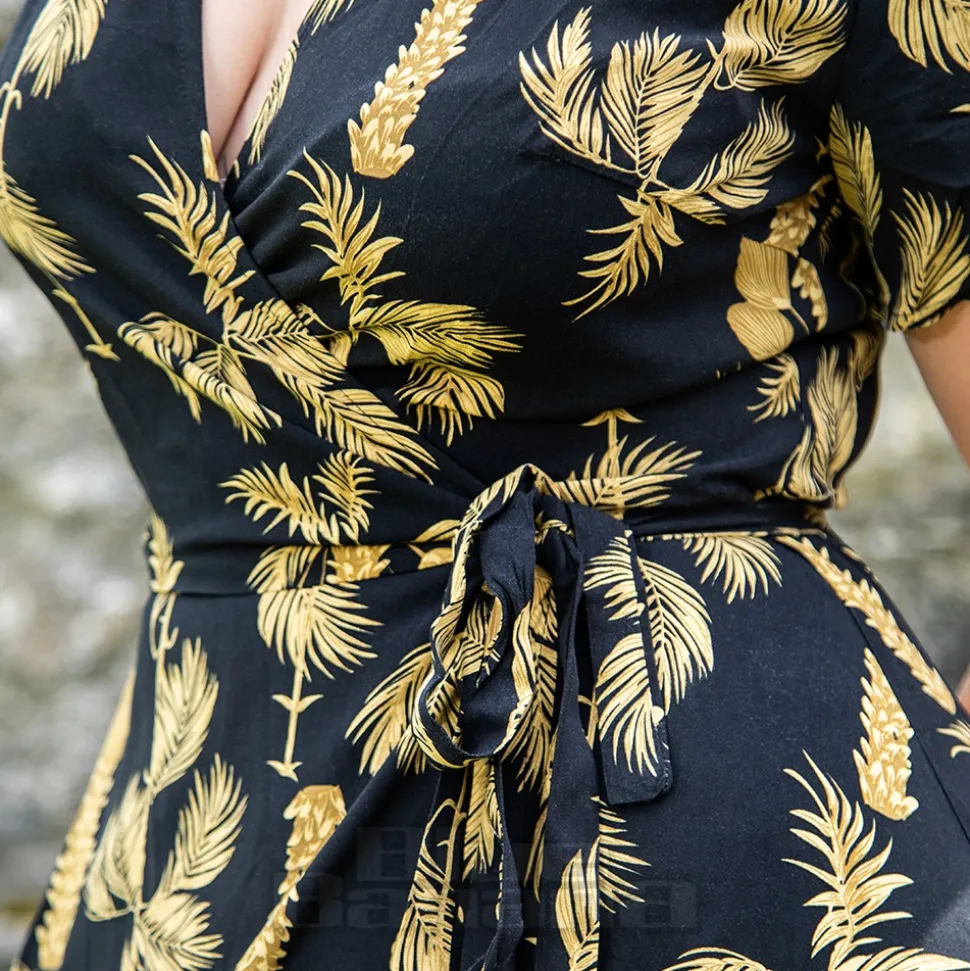 Banned Carol Golden Hour Wrap Dress (Black)