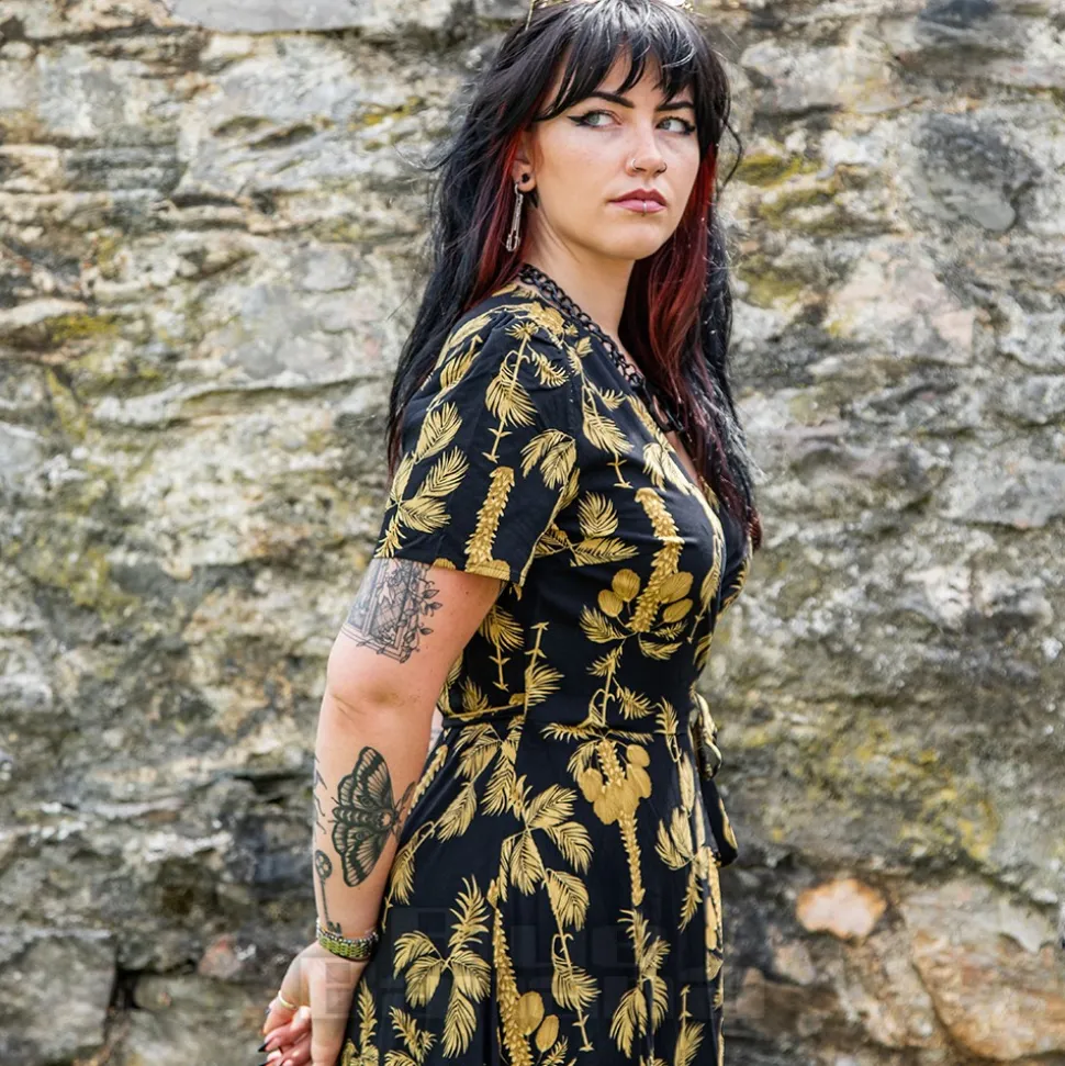 Banned Carol Golden Hour Wrap Dress (Black)