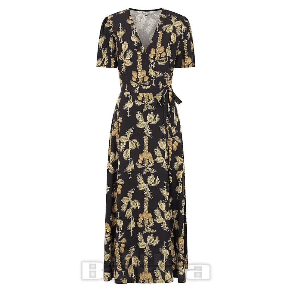 Banned Carol Golden Hour Wrap Dress (Black)