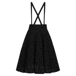 Banned Cecilia Witchy Suspender Midi Skirt (Black)