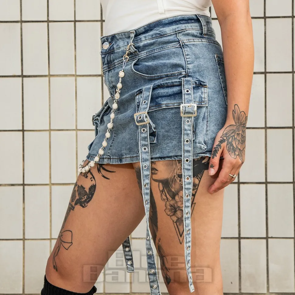 Banned Denim Dita Shorts (Blue)