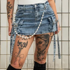 Banned Denim Dita Shorts (Blue)