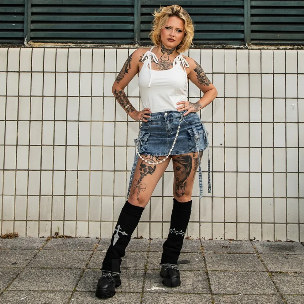 Banned Denim Dita Shorts (Blue)