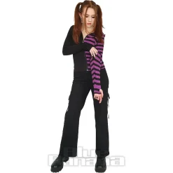 Banned Front Zip Hoodie (Black/Purple)