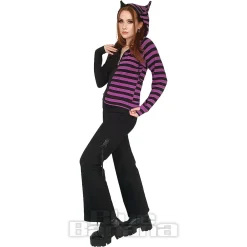 Banned Front Zip Hoodie (Black/Purple)