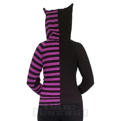 Banned Front Zip Hoodie (Black/Purple)