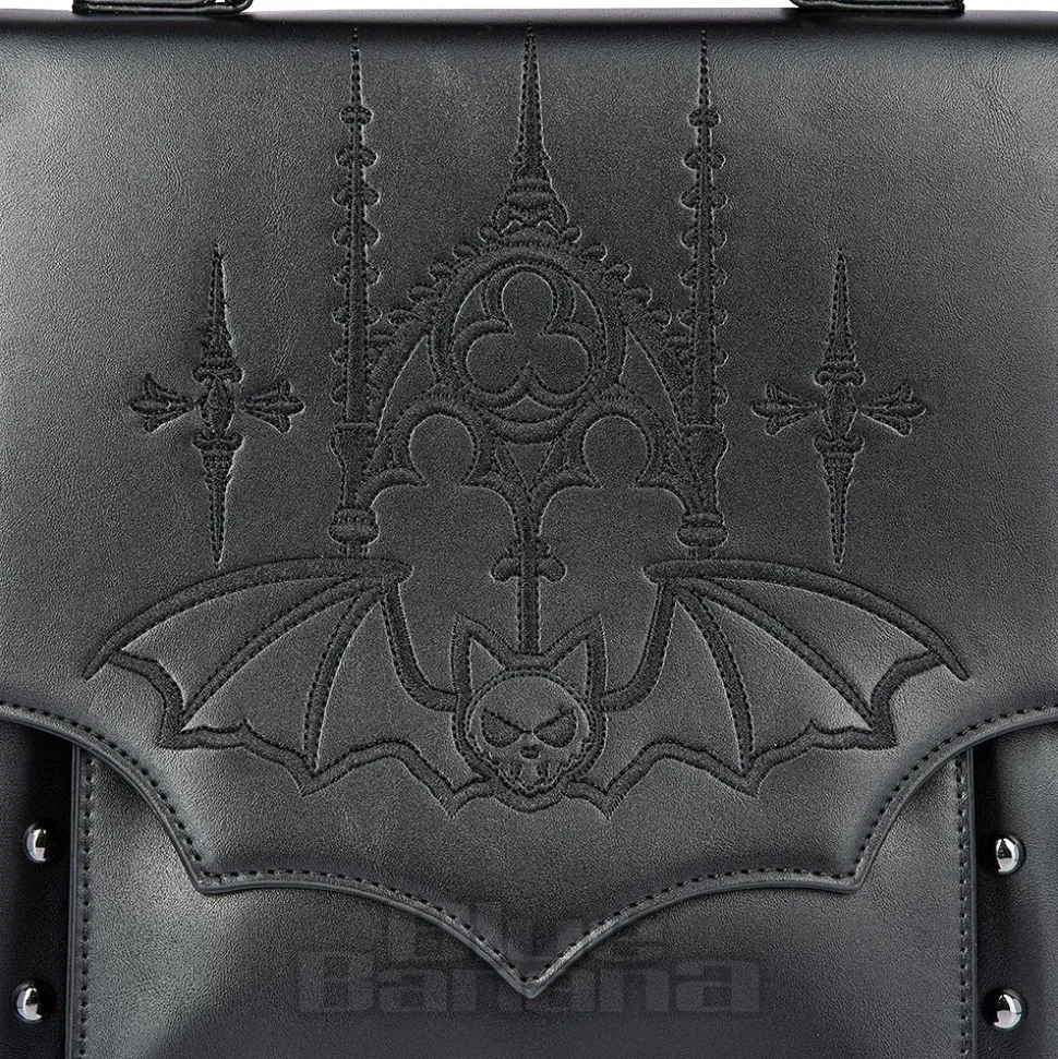 Banned Gothic Bat Handbag (Black)