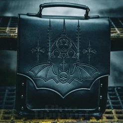 Banned Gothic Bat Handbag (Black)
