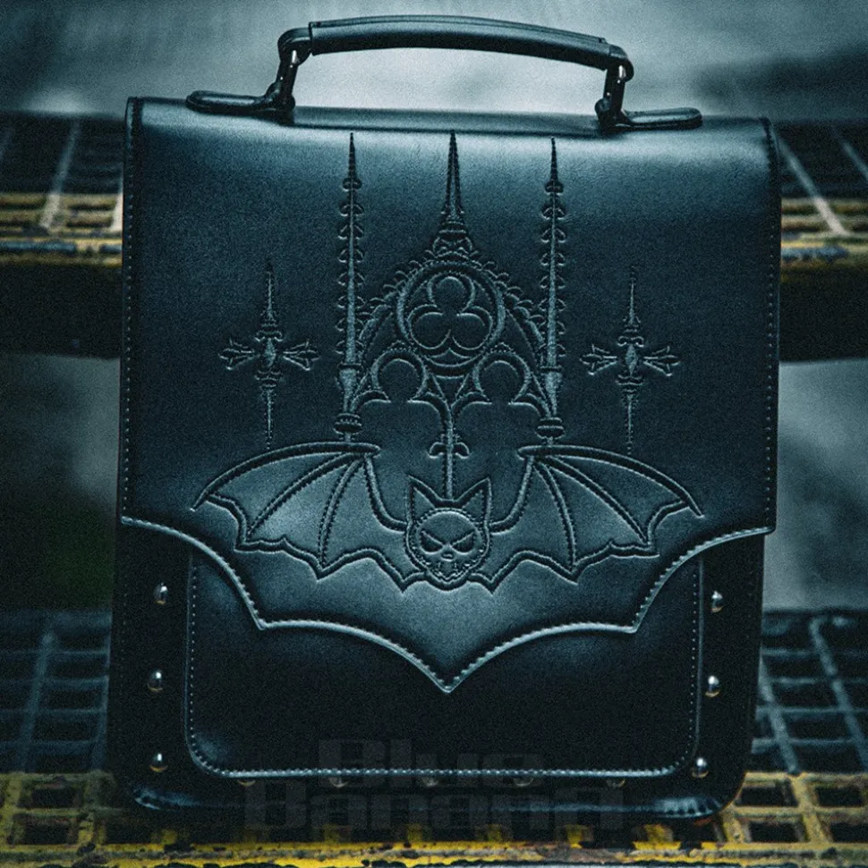 Banned Gothic Bat Handbag (Black)