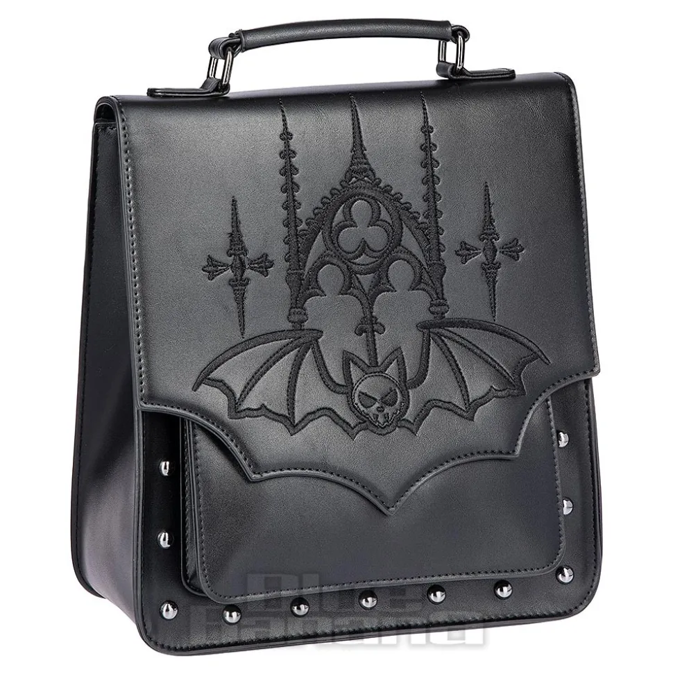 Banned Gothic Bat Handbag (Black)