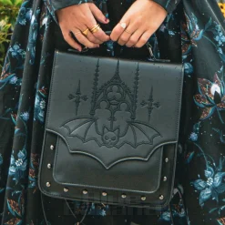 Banned Gothic Bat Handbag (Black)