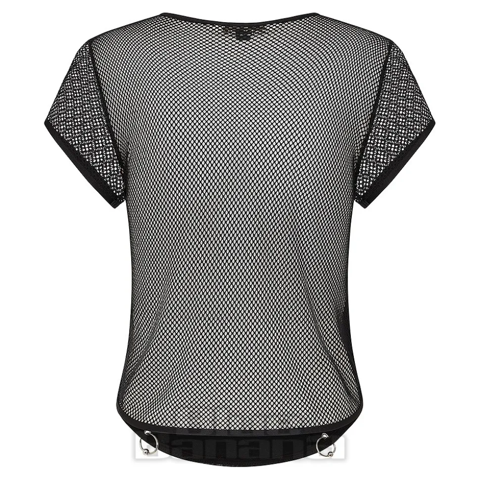 Banned Grunge Grid Top (Black)