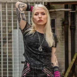Banned Grunge Grid Top (Black)