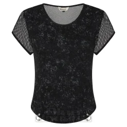 Banned Grunge Grid Top (Black)
