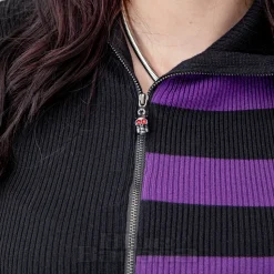Banned Midnight Ritual Cardigan (Black/Purple)
