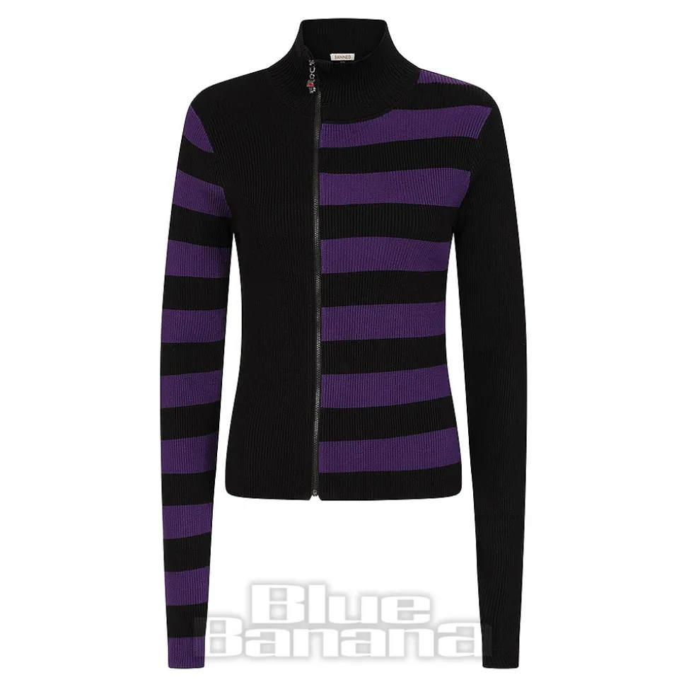 Banned Midnight Ritual Cardigan (Black/Purple)