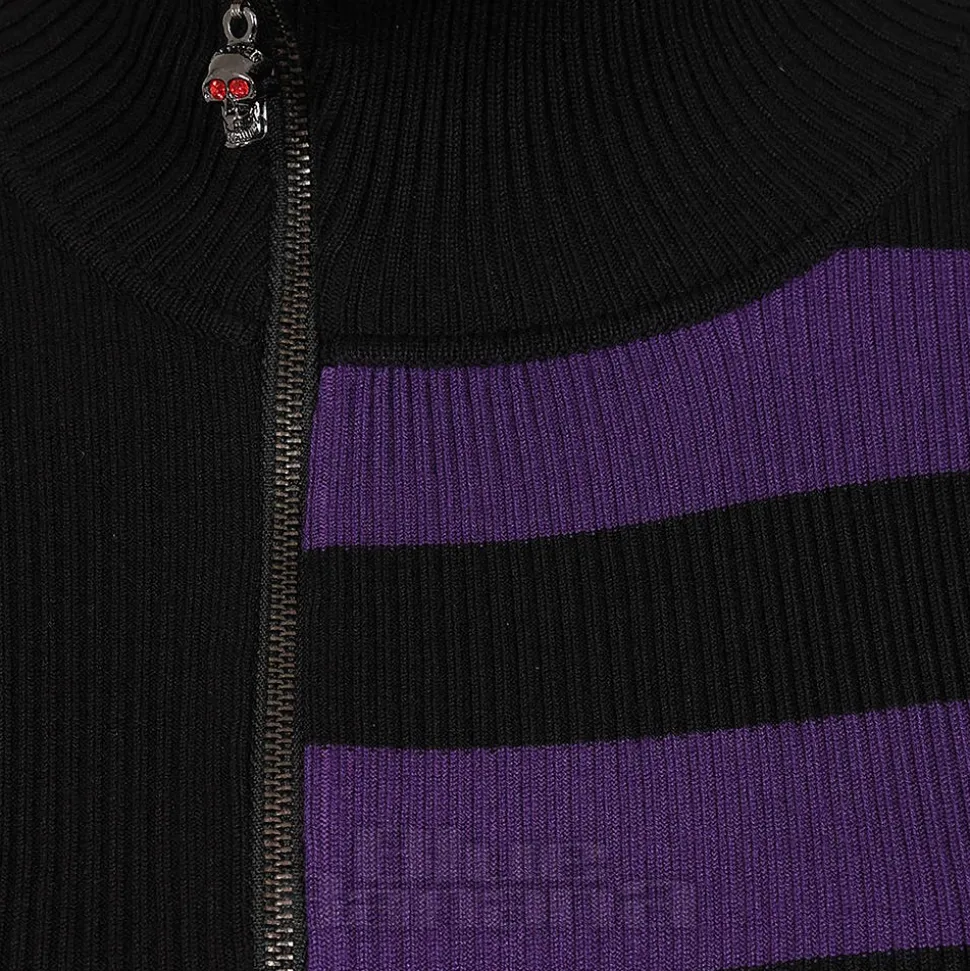 Banned Midnight Ritual Cardigan (Black/Purple)